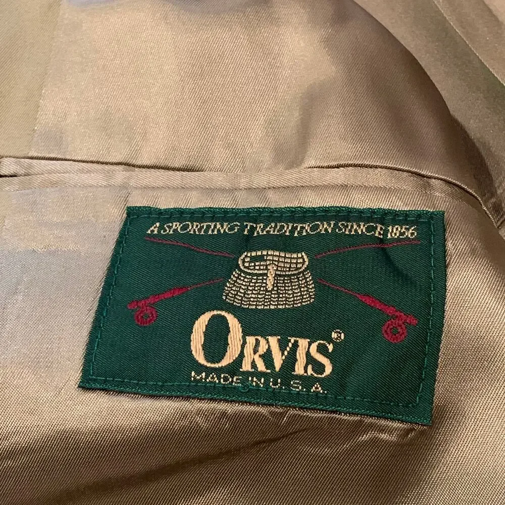 Orvis‎ Men’s 46L Tan 2 Button Blazer Made in the USA